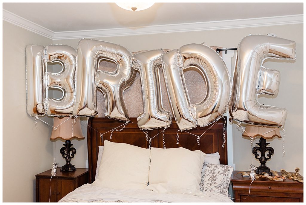Bride Balloons on Bed
